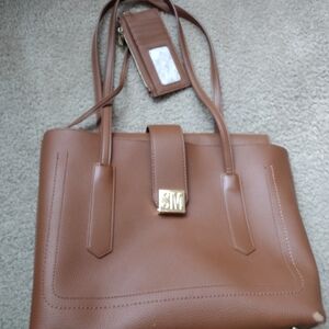 Steve Madden Tan Shoulder Bag with Gold Accent